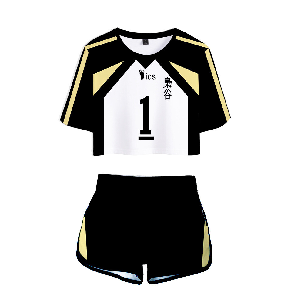 Vestito Anime Haikyuu!! Maglia + Pantaloncino Per Donna E Ragazza &ndash; Cosplay E Casual