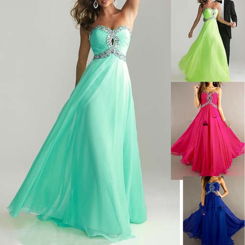 Vestiti Donna - Abiti Lunghi Sera Damigella Ballo - Eleganti per Sposa  Cerimonia | eBay