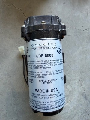 Aquatec CDP 8800 high flow Pressure boost pump  100GPD