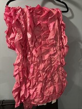 Pottery Barn Kids Solid Pink 100 Cotton Layered Ruffle Twin Bed Skirt 15  