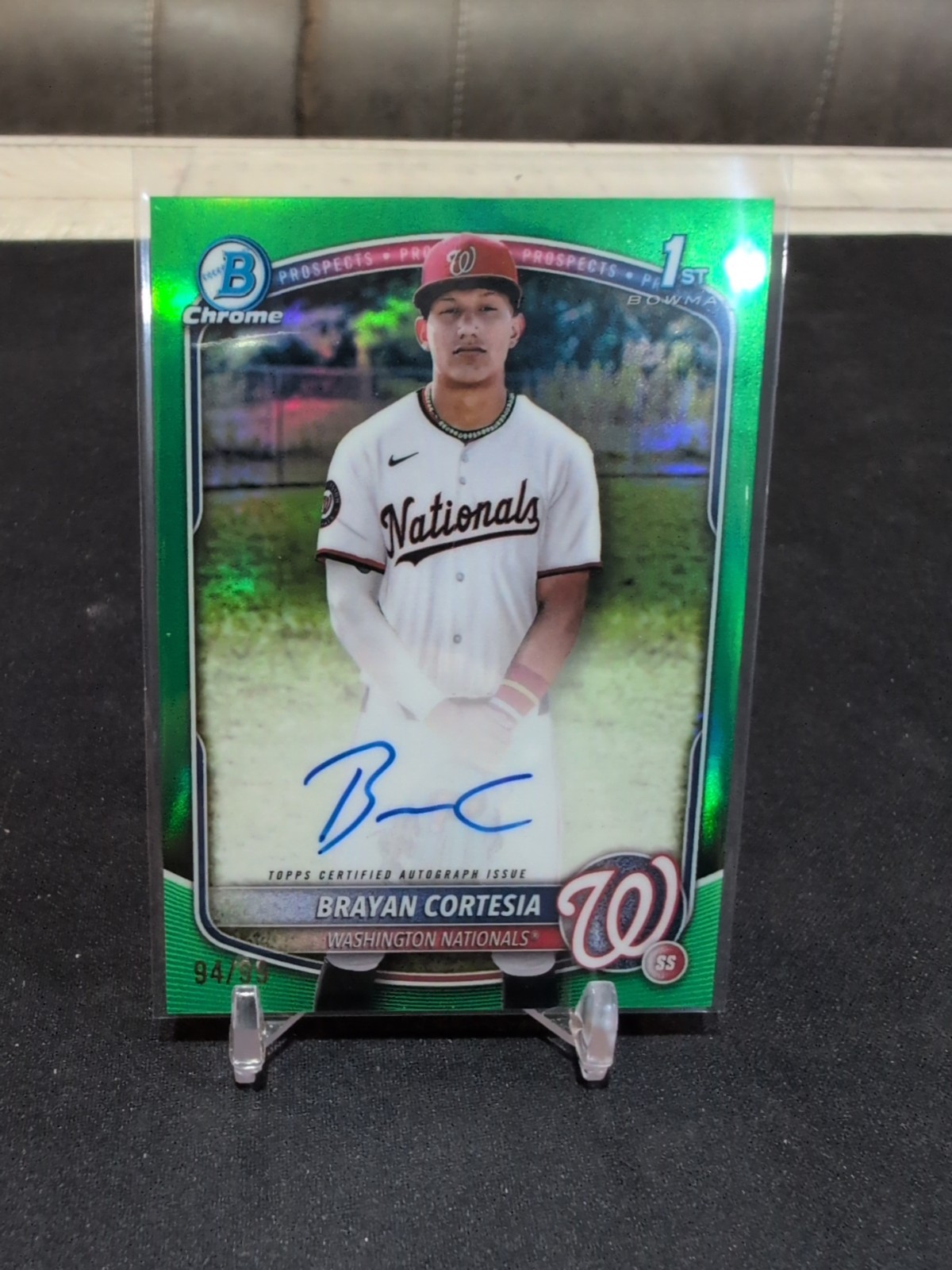 2025 Bowman Chrome - Bowman 1st Brayan Cortesia TRUE GREEN REFRACTOR AUTO /99 SP