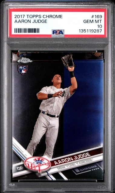 2017 Topps Chrome Aaron Judge Rookie RC #169 New York Yankees PSA 10 MLB