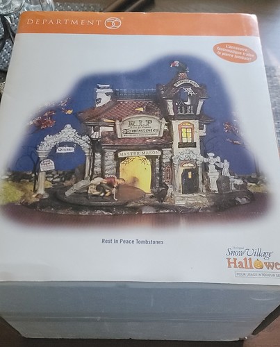 Dept 56 Halloween Riposa in Pace PIETRE TOMBALI opere animate Villaggio delle Nevi - Foto 19 di 19