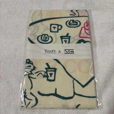 Y1030 TULLY'S COFFEE Kamawanu Collaboration Tenugui Chojugiga Limited Edition