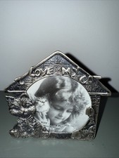 Vintage I Love My Cat Small Picture Frame 31/2x31/2 Photo