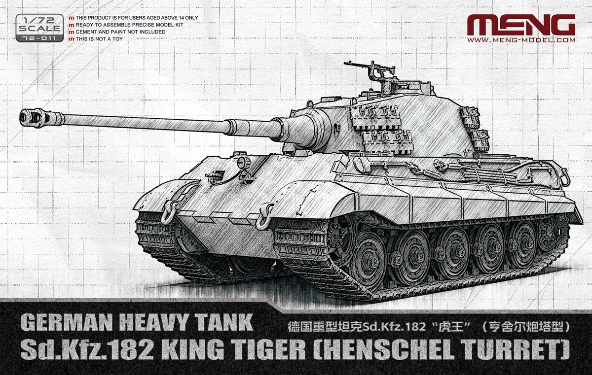 MENG 72-011 1/72 German Heavy Tank Sd.Kfz. 182 King Tiger(Henschel