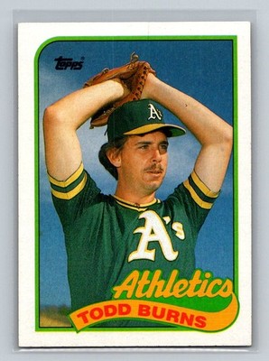 1989 Topps Rookie RC #174 Todd Burns Oakland Athletics Baseball Card