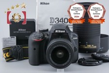 Nikon D3400 24.2 MP DSLR Black AF-P 18-55 70-300 VR Lenses