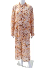 L Space Women's Long Sleeves Sheer Button Up Two Piece Set Multicolor Size S