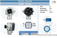 BV PSH Lichtmaschine Generator 100A 12V FüR Toyota RAV 4 III 2.0 4WD