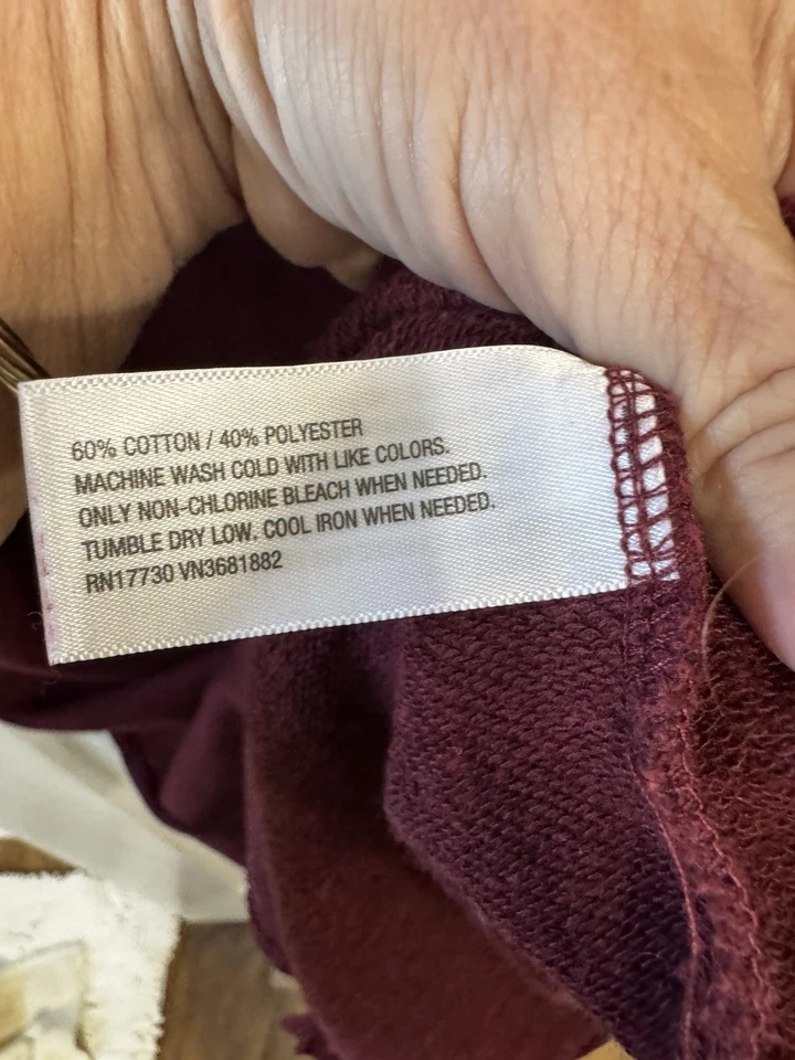 Merona 卫衣 船领连衣裙 S 码 勃艮第色 — 第 4/4 张图片