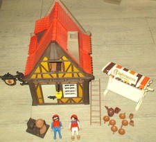 Playmobil 3455 Töpferei mit Marktstand zu Ritterburg Fachwerkhaus gelb