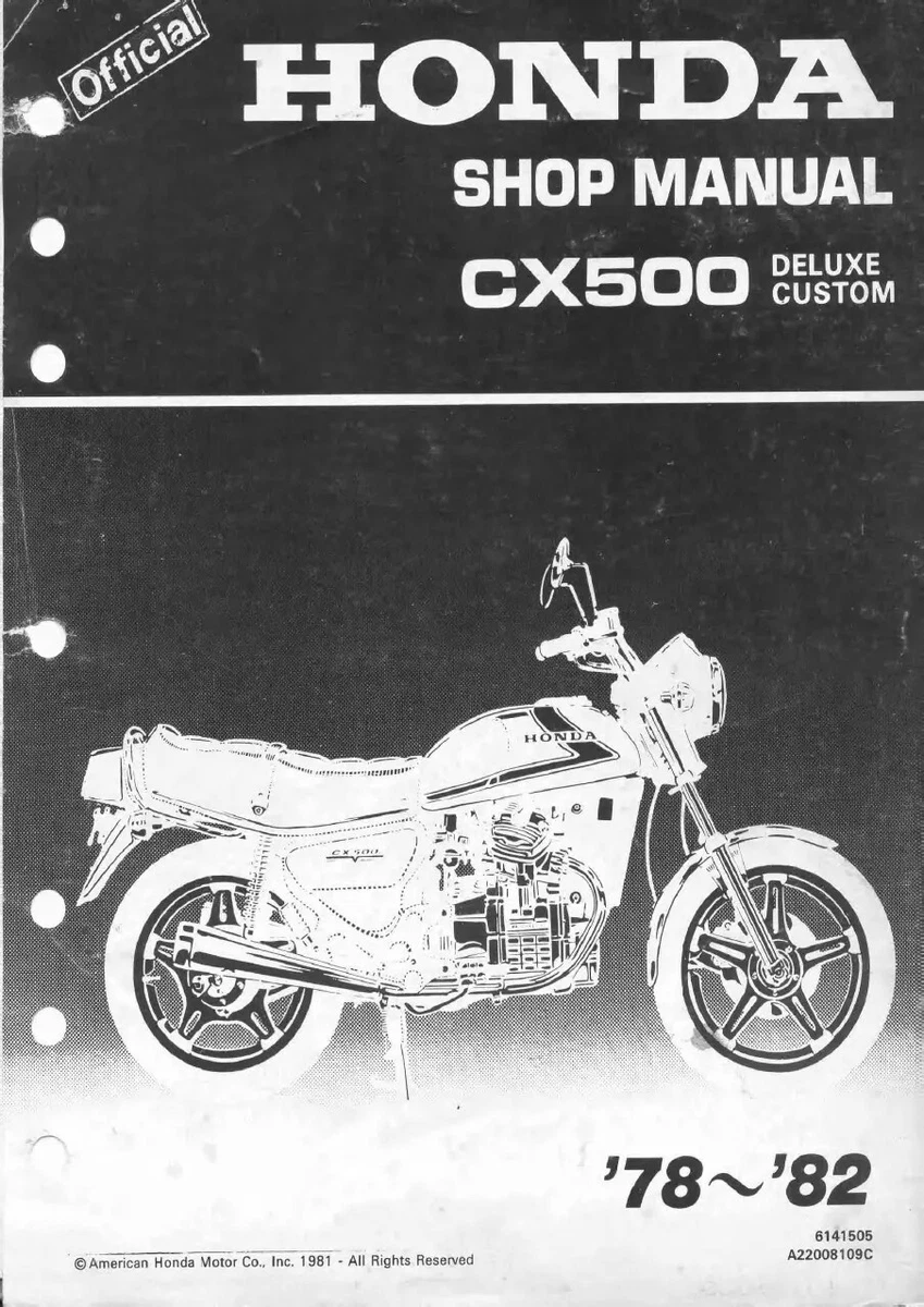 CX500ターボ サービスマニュアルとパーツリスト PC03 ショップマニュアル CX500ターボ サービスマニュアルとパーツリスト PC03 ショップ