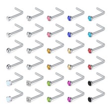 Nasenpiercing 20g Nasenpiercing 0,8mm Piercing Nasenring Piercing Stahl...