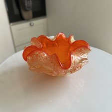 Vintage Mid Century Murano Glass Bulicante Bowl Ashtray Dish MCM Midcentury