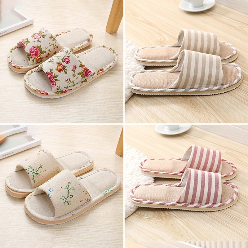 APL Utile Ciabatte Donna Uomo Punta Aperta Unisex Casa Lino Cotone