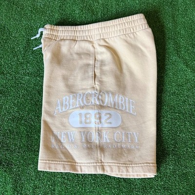 Abercrombie Kids New York City Drawstring Waist Yellow Sweat Short Size 13-14