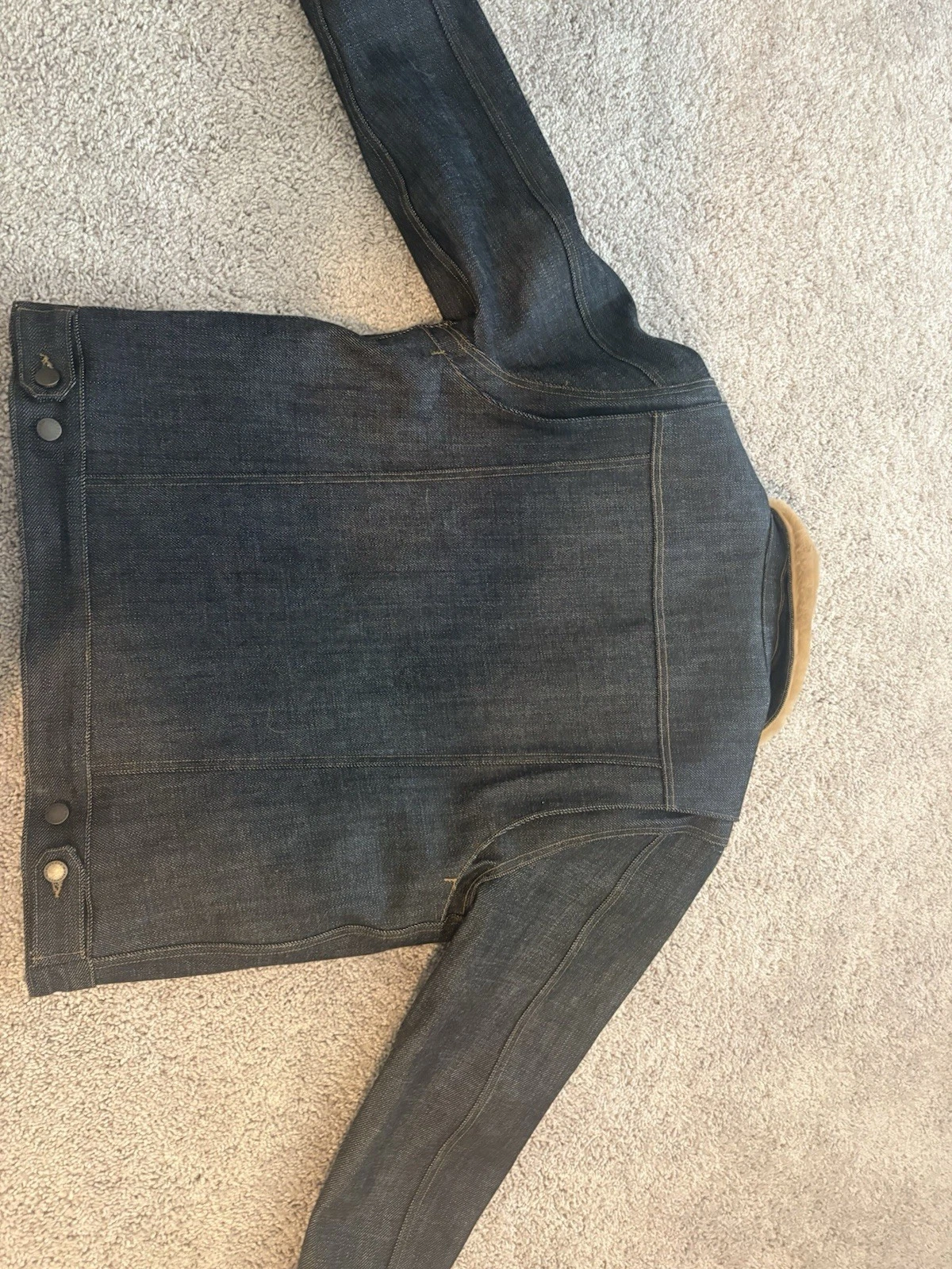 Freenote Cloth RJ-2 Sherpa Lined Denim Trucker Jacket 21 oz Denim Men's L - product detail image 2