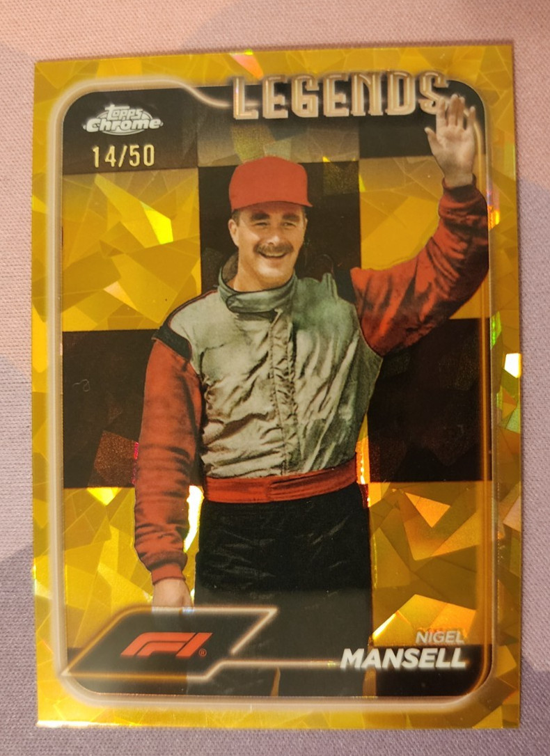 2024 Topps Chrome Sapphire Formula 1 #194 Legends Nigel Mansell Gold 14/50