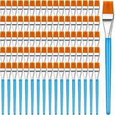 120 Pcs Flat Paint Brushes for Acrylic Paintbrush Bulk Art Detail Oil Brush f...