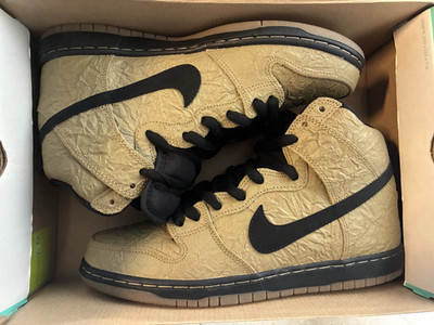 Nike SB Dunk High Premium Filbert Black Skateboarding Shoes US Size 8.5