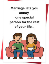 Funny Anniversary Card for Husband Wife,Wedding Card for Couples,Wedding Anniver