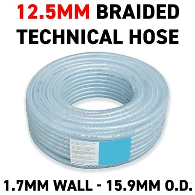 COSTWISE High Quality 12.5mm Braided PVC Pipe Thread Reinforced Flexible Tube Water Hose