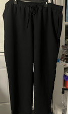 TALBOTS 3X BLUE EASTPORT ELASTIC WAIST DRAWSTRING PULL ON CASUAL PANTS NV03