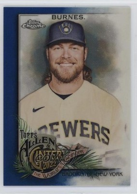 2022 Topps Allen & Ginter Chrome Blue Refractor 70/150 Corbin Burnes #31 1pp8