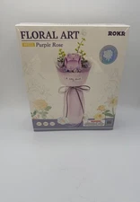 Rokr DIY Gift Floral Art Purple Rose AF021 Sealed