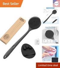 Silicone 2PCS Back Scrubber Soft Bath Glove - Deep Clean Exfoliate