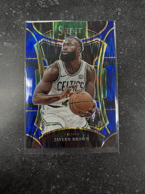 23-24 Panini Select - Mezzanine Level Jaylen Brown #379 Blue Tectonic Prizm /99