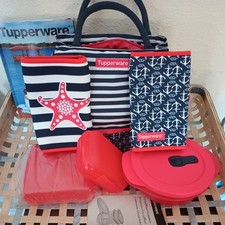 Tupperware Insulated Tote Lunch Bag Nautical ...