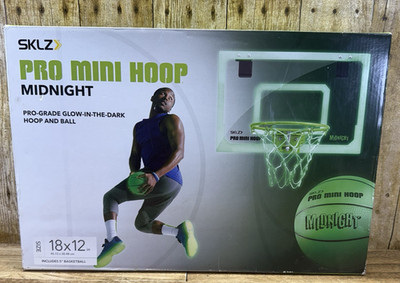 SKLZ Midnight Pro Mini Basketball Hoop -Glow In Dark 12x18 Open Box - Never Used