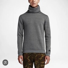 Nike Tech Fleece Pullover Funnel Neck Sweatshirt, Sz. L Heather Gray 679908-037