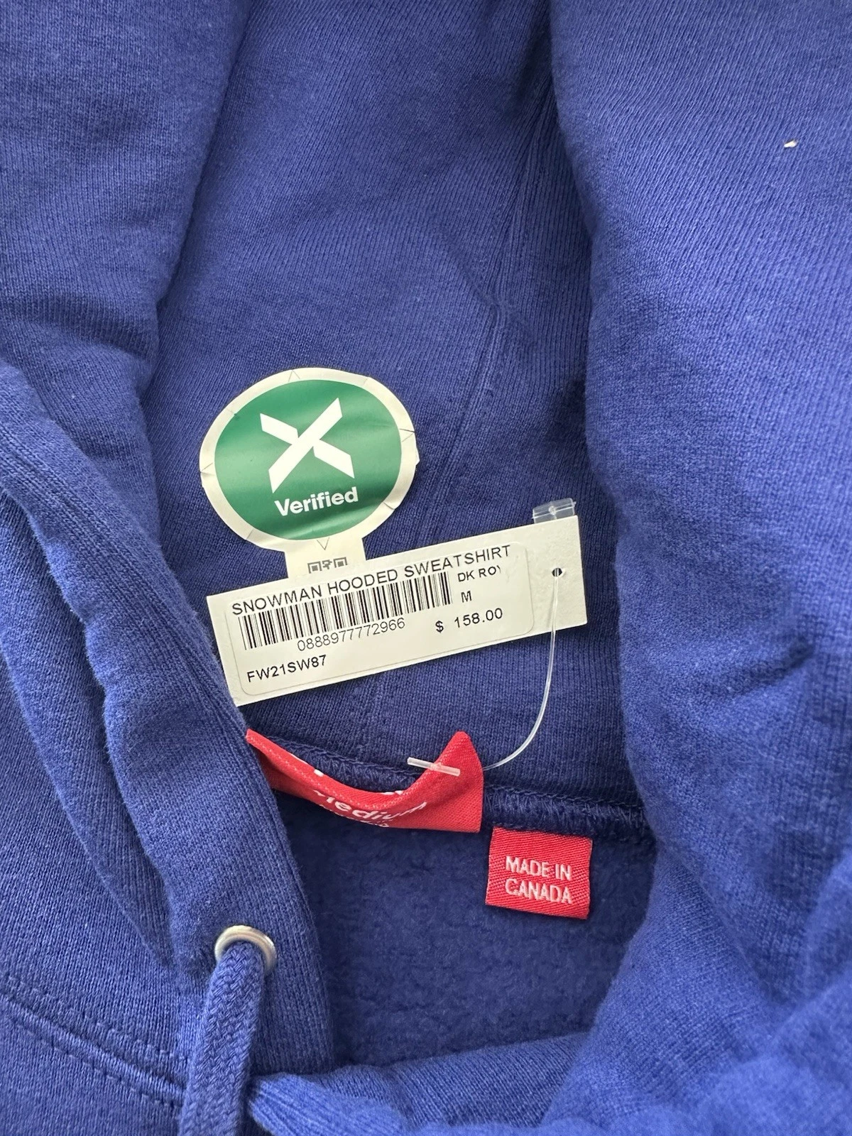 Felpa con cappuccio Supreme Pupazzo di Neve Dark Royal