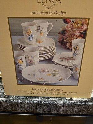 Lenox Butterfly Meadow 18 Piece Dinnerware Set New In Original Boxes Vintage