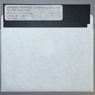THOMSON ENHANCED GRAPHICS ADAPTER (ULTRA VERSION) Utility Diskette Lotus Drivers