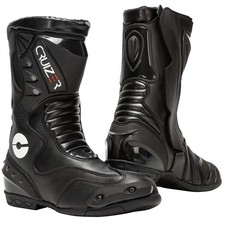 BOTTES DE COURSE DE MOTO CRUIZER CUIR ANTI-TORSION CURSEURS 40 41 42 43 44 45 46