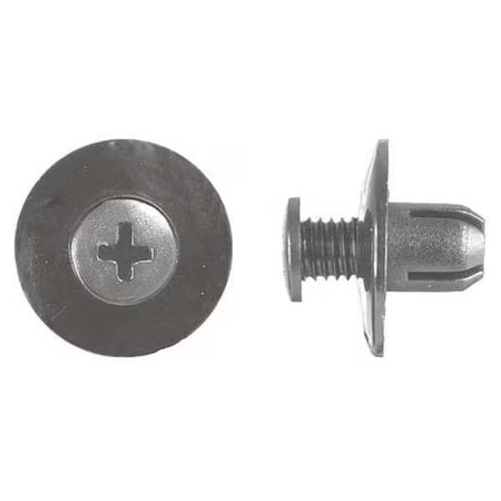 Zoro Select 5920Pk Push-In Rivet, Dome Head, 8 Mm Dia., 9 Mm L, Nylon Body, 25,