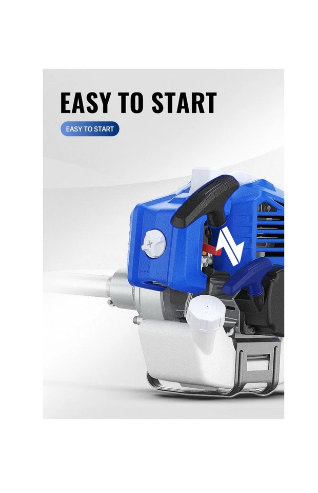 52cc Gas Weed Wacker, 3-in-1 String Trimmer/Edger, 18” with 10” Brush Cutter - Image 4 of 4