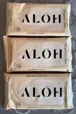 ALŌH Sweet Orange Bergamot + Aloe Sanitizing Hand Wipes - Clean Hands LOT OF 3