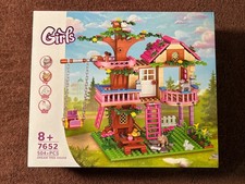 Juego de construcción de casa en el árbol, kit de bloques de construcción de casa de ensueño de bosque creativo para niñas,