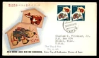 Mayfairstamps Japan FDC 1960 pair Aka-Beko and Kin-No-Bekokko toys First Day Cov