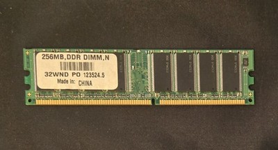 Smart Modular Technologies Memory 256 MB,DDR DIMM,N 32 WND PO 123524.5