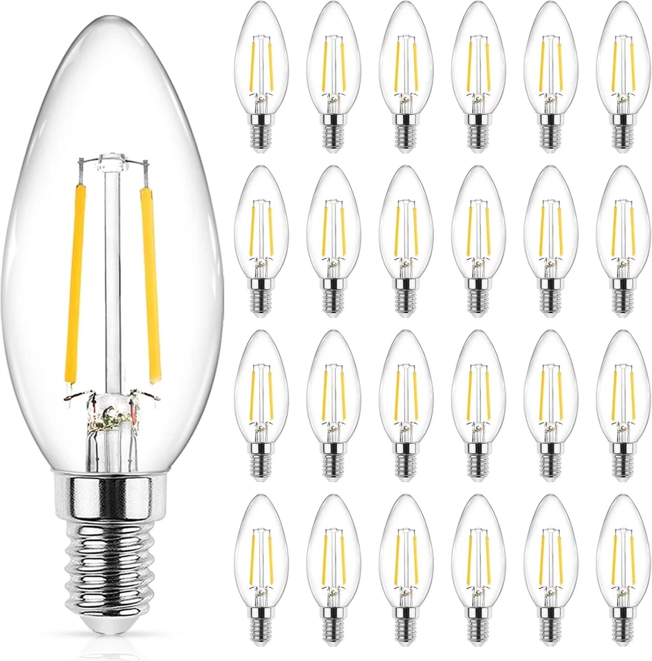 Non-Dimmable E12 LED 40W Equivalent Candelabra Bulb, 24-Pack - Image 3 of 4