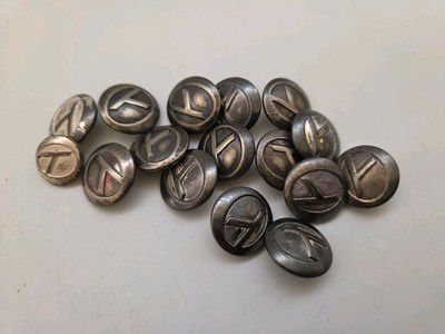 Eastern Airlines Uniform Buttons 16 Total 15 Large & 1 Small