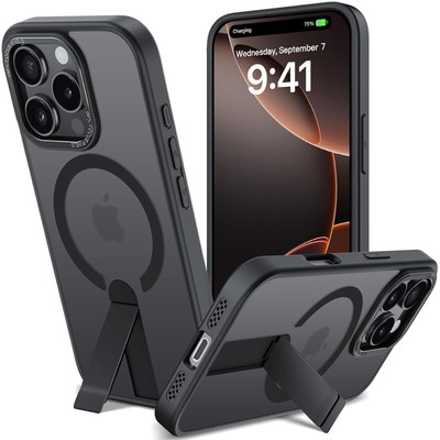 MagSafe Hülle für iPhone 11 Case Ständer Silikon TPU Cover Hart Schutzhülle matt
