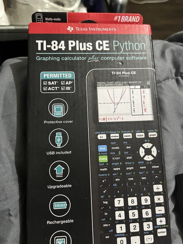 Texas Instruments TI-84 Plus CE Python Graphing Calculator w/ Cover, USB