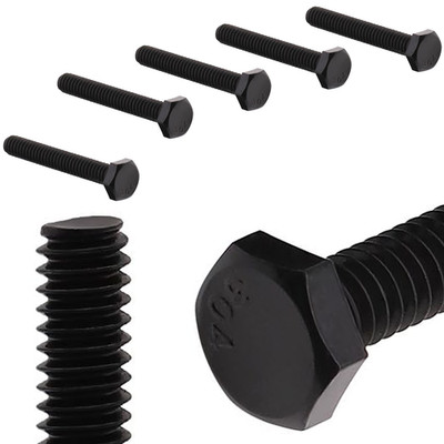 10 Pack Black 3/8-16 x 1.5'' Stainless Steel Hex Head Bolts 304 UNC Coarse Screw